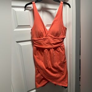 Victoria's Secret coral Bra Tops Tulip Hem Dress M